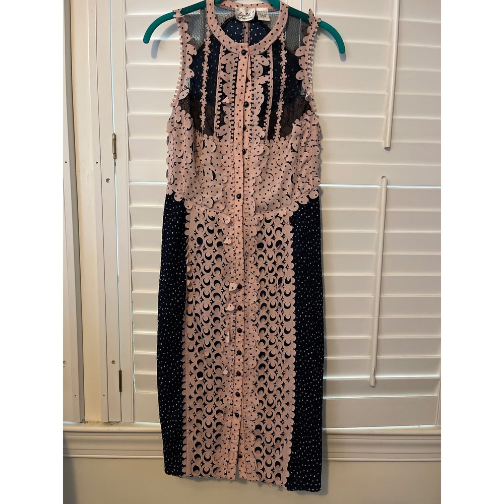 Beguile Byron Lars Laser Cut Moon and Stars Sheath Cocktail Dress 2